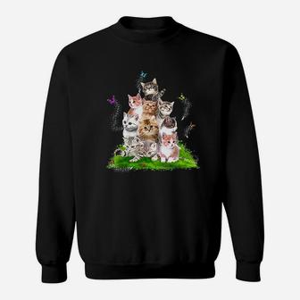 Kittens With Cats Cute Cat Sweatshirt | Crazezy CA