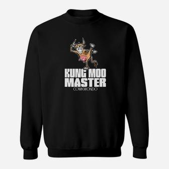 Kung Moo Not Kung Fu Master Funny Cow Sweatshirt - Thegiftio UK