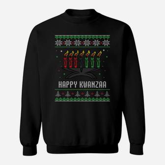 Kwanzaa Candles Ugly Christmas Sweater Style Sweatshirt Sweatshirt | Crazezy DE