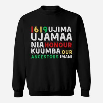 Kwanzaa Shirt Seven Principles Afro-American Kwanza Symbols Sweatshirt Sweatshirt | Crazezy UK