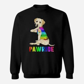 Labrador Retriever Tattoo Pride Lgbt Gay Lesbian Funny Sweatshirt - Monsterry