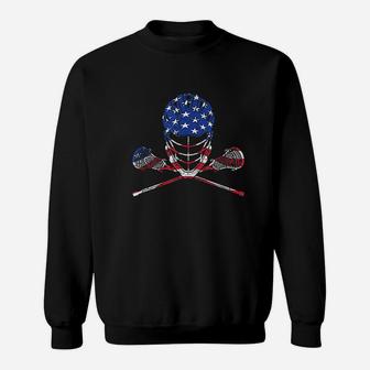 Lacrosse American Flag Sweatshirt | Crazezy