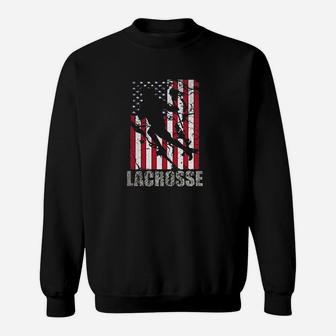 Lacrosse American Flag Sweatshirt | Crazezy