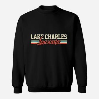 Lake Charles Louisiana Retro Sweatshirt - Thegiftio UK