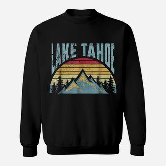 Lake Tahoe Tee - Hiking Skiing Camping Mountains Retro Shirt Sweatshirt | Crazezy