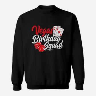 Las Vegas Birthday Party Matching Vegas Birthday Squad Sweatshirt | Crazezy UK