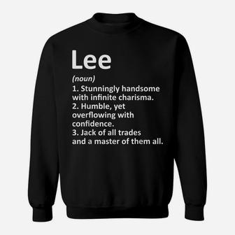 Lee Definition Personalized Name Funny Birthday Gift Idea Sweatshirt | Crazezy