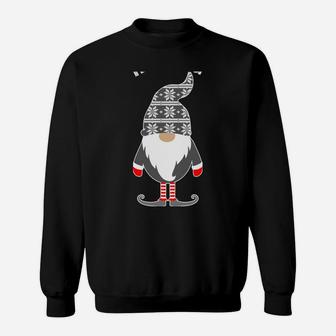 Lefse Rolling Christmas Tomte Gnome Scandinavian Sweatshirt Sweatshirt | Crazezy