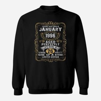 Legend Born In January 1996 26 Year Old 26Th Birthday Gift Sweatshirt | Crazezy UK