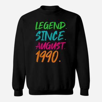 Legend Since August 1990 Men Women Bday Gifts 29Th Birthday Sweatshirt | Crazezy DE