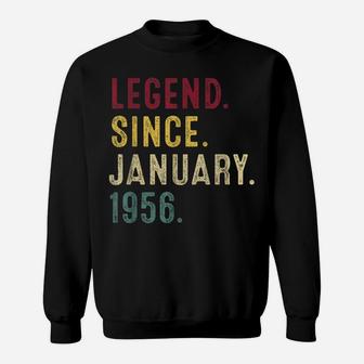 Legend Since January 1956 65Th Birthday Gift 65 Years Old Sweatshirt | Crazezy