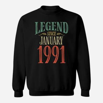 Legend Since January 1991 Birthday Gift Sweatshirt | Crazezy CA