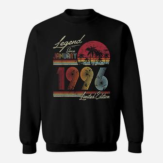 Legend Since January 1996 24Th Birthday Gift 24 Years Old Sweatshirt | Crazezy