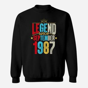 Legend Since September 1987 Bday Gifts 32Nd Birthday Sweatshirt | Crazezy AU