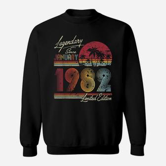Legendary Since January 1982 38Th Birthday Gift 38 Years Old Sweatshirt | Crazezy