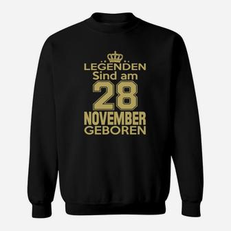 Legenden Sind Am 28 November Geboren Sweatshirt - Seseable
