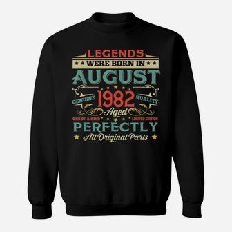 Legends Born In August 1982 Aged 37 Years Old Gifts Sweatshirt | Crazezy