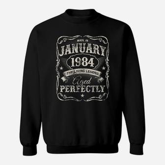 Legends Were Born In January 1984 Shirt 36Th Birthday Gift Sweatshirt | Crazezy