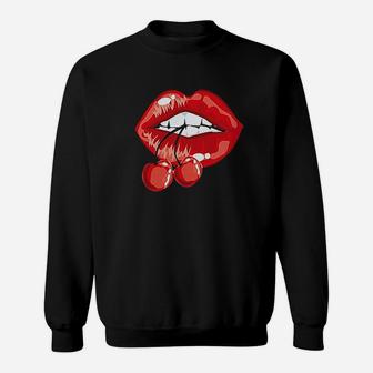 Leopard Cherry Lips Sweatshirt | Crazezy