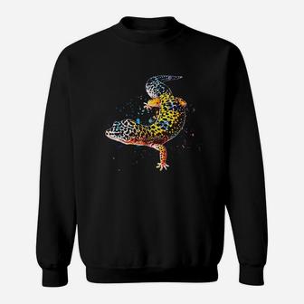 Leopard Gecko Watercolor Reptile Keeper Gecko Fan Sweatshirt | Crazezy DE