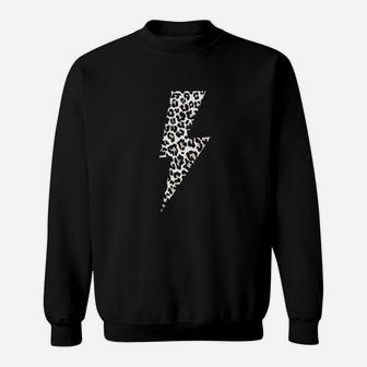 Leopard Lightning Bolt Cheetah Animal Sweatshirt - Thegiftio UK