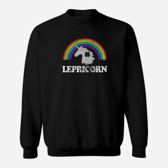 Lepricorn St Patricks Day Unicorn Leprechaun Funny Sweatshirt - Thegiftio UK