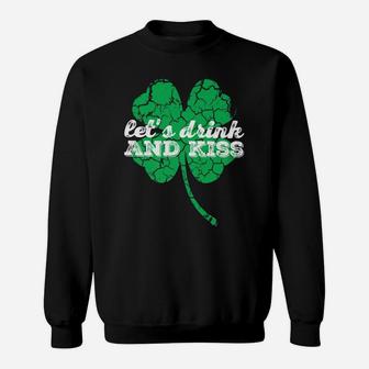 Let's Drink Kiss St Patrick's Day Premium Tshirt For Women Sweatshirt | Crazezy AU