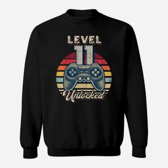 Level 11 Unlocked Video Game 11Th Birthday Gamer Boys Sweatshirt | Crazezy DE
