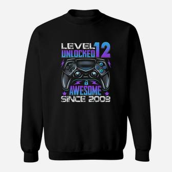 Level 12 Unlocked Awesome Since 2009 Sweatshirt | Crazezy
