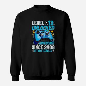 Level 13 Unlocked Official Teenager 13Th Birthday Sweatshirt | Crazezy UK