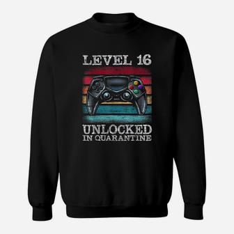 Level 16 Unlocked Gamer 16Th Birthday Teenager Sweatshirt | Crazezy UK