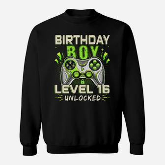 Level 16 Unlocked Video Game 16Th Birthday Gamer Boys Kids Sweatshirt | Crazezy
