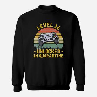 Level 16 Unlocked Video Gamer 16Th Birthday Sweatshirt | Crazezy