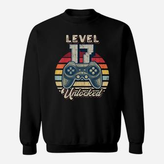 Level 17 Unlocked Video Game 17Th Birthday Gamer Boys Sweatshirt | Crazezy AU