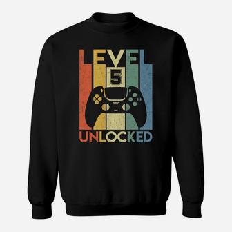 Level 5 Unlocked Birthday 5 Year Old Its My 5Th Birthday Sweatshirt | Crazezy DE