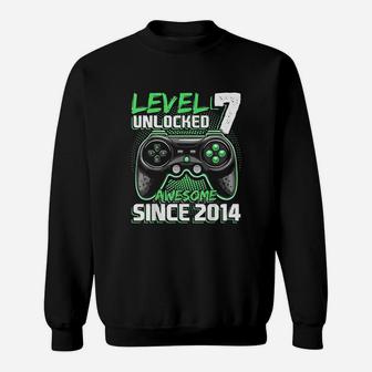 Level 7 Unlocked Awesome 2014 Video Game Sweatshirt | Crazezy