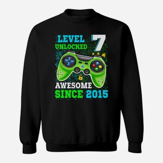 Level 7 Unlocked Awesome 2015 Video Game 7Th Bday Party Sweatshirt | Crazezy CA