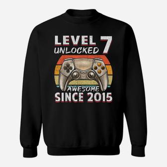 Level 7 Unlocked Video Gamer 7 Years Old 7 Birthday Gifts Sweatshirt | Crazezy CA