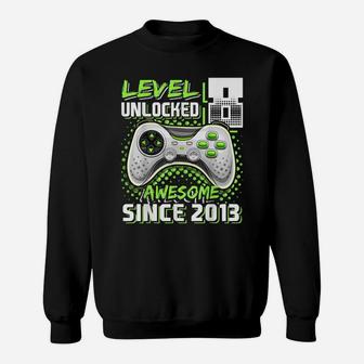 Level 8 Unlocked Awesome 2013 Video Game 8Th Birthday Gift Sweatshirt | Crazezy AU