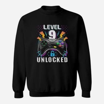 Level 9 Unlocked Video Game Sweatshirt | Crazezy