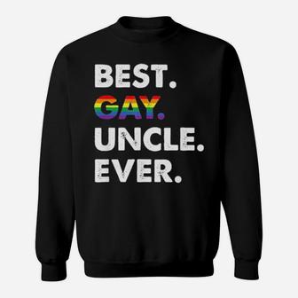 Lgbt Best Gay Uncle Ever Canvas Sweatshirt - Monsterry