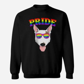 Lgbt Bull Terrier Dog Gay Pride Rainbow Lgbtq Cute Gift Sweatshirt - Monsterry DE
