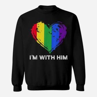 Lgbt Flag Rainbow Pride Him Valentines Day Sweatshirt - Monsterry
