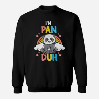Lgbt Funny Cute Panda Animal Rainbow Pan Duh Gift Sweatshirt - Monsterry