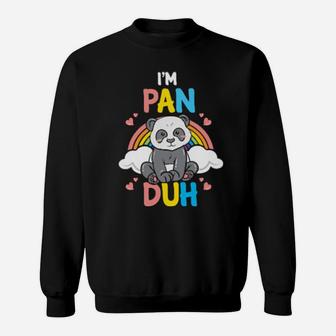 Lgbt Funny Cute Panda Animal Rainbow Pan Duh Gift Sweatshirt - Monsterry