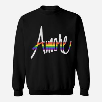 Lgbt Gay Pride Italian Amore Love Valentines Day Sweatshirt - Monsterry AU
