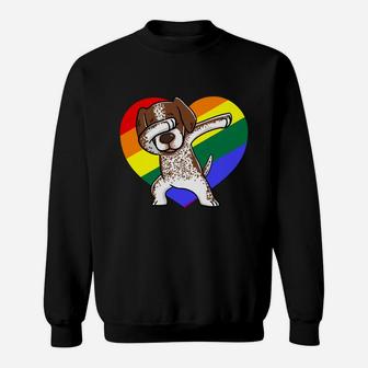 Lgbt German Shorthair Pointer Dabbing Dog Breeds Funny Gift Sweatshirt - Seseable