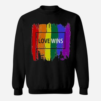 Lgbt Love Wins Sweatshirt - Monsterry