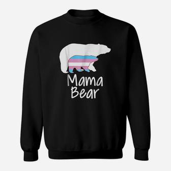 Lgbt Mom Mama Bear Mothers Transgender Pride Rainbow Sweatshirt | Crazezy UK