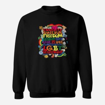 Lgbt Pride Design Love Is Love Sweatshirt - Monsterry
